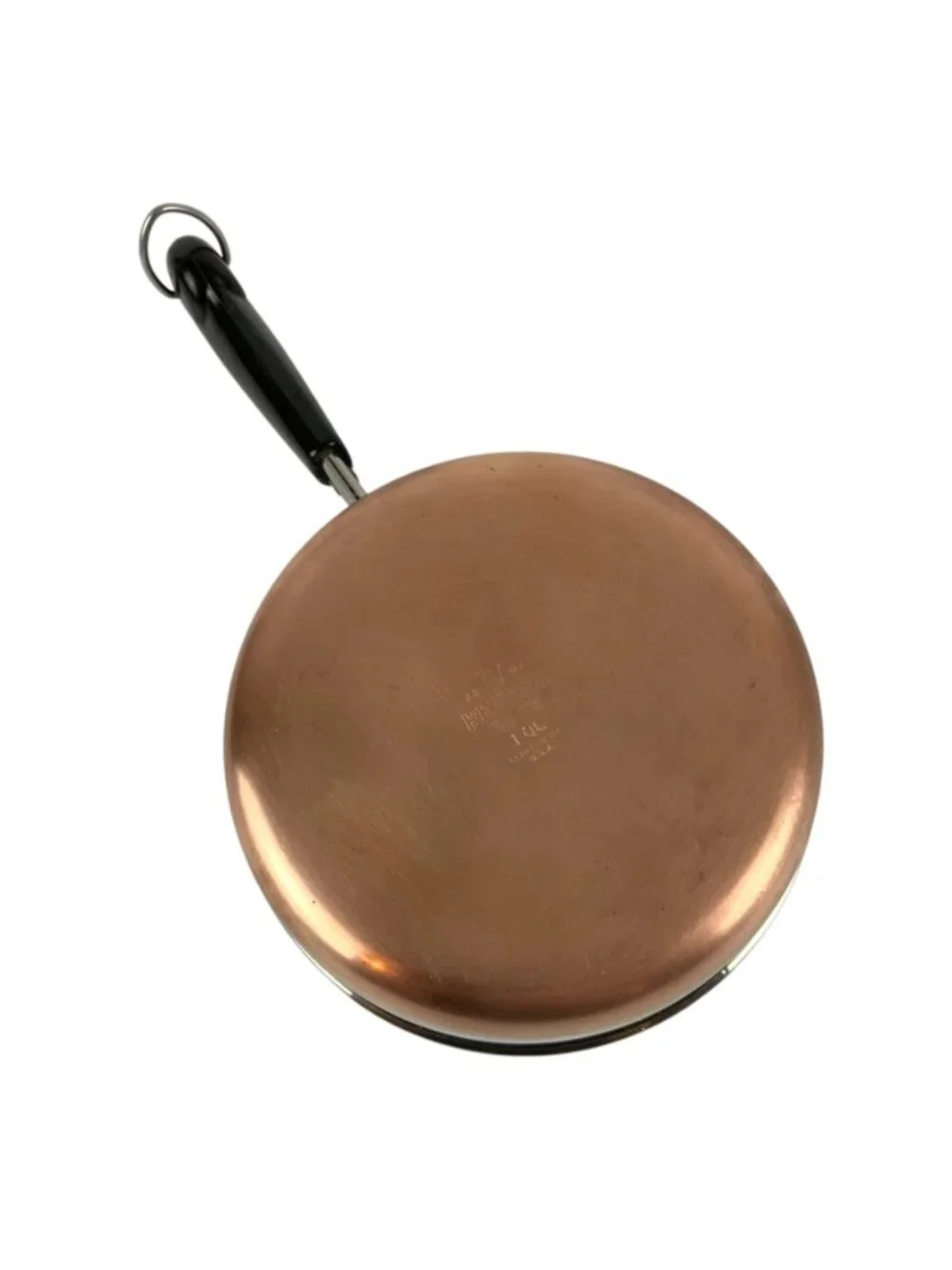 Revere Ware Copper Clad Stainless Steel 1 Qt Straight Sided Skillet & Lid USA